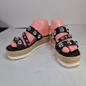 C Comfort est. 1946 Espadrilles Womens 7M Studded Platform White Faux Leather